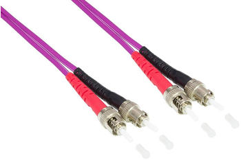 Good Connections Patchkabel LWL Duplex OM4 (Multimode 50/125) ST/ST 0,5m violett