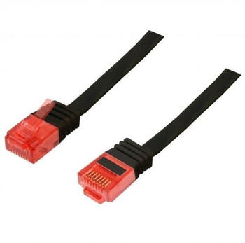 BIGtec UTP Ethernet LAN Flachband Patchkabel CAT 5E 7,5m schwarz (BIG880)