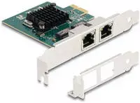 Delock PCI Express x1 Karte zu 2 x RJ45 Gigabit LAN BCM