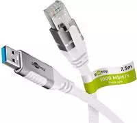 Ethernet-kabel Usb-a 3.0 Auf Rj45, 7,5 M, Verbindet Router, Modem Oder