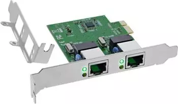 InLine Dual Gigabit Netzwerkkarte 2x RJ45, PCIe x1, Mini (51128K)