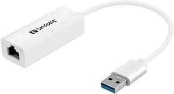 Sandberg USB 3.0 Gigabit Netzwerkadapter, wei&szlig; (133-90)