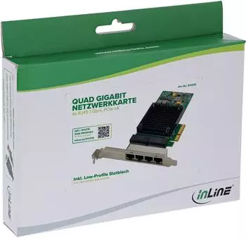 InLine Quad Gigabit Netzwerkkarte 4x RJ45 1Gb/s PCIe x4 (51127E)