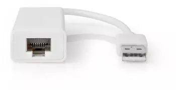 Nedis USB-Netzwerkadapter USB-A auf RJ45, USB 2.0, 100Mbps, 0,2m, weiß (CCGB60950WT02)