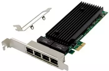 MicroConnect Netzwerkkarte PCIe x1 Intel 82576 Quad-Port RJ45 (MC-PCIEX1-82576-Q)