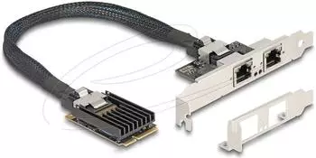 DeLock Netzwerkkarte Mini PCIe Low-Profile 2x Gigabit Ethernet RJ45 (95280)
