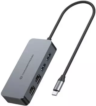 Conceptronic USB-C auf 2x Gigabit Ethernet + 2x USB-A 3.2 Adapter (ABBY24G)