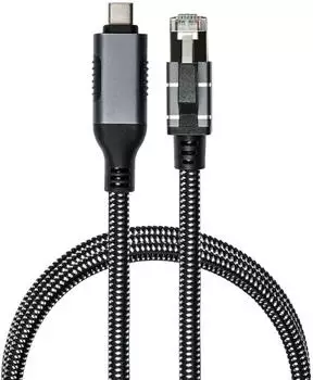 Good Connections Ethernet-Kabel USB-C auf RJ45 Textilmantel anthrazit 3m (2045-CT030A)