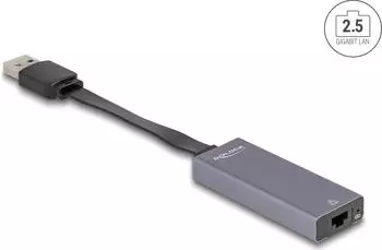 DeLock USB Typ-A auf 2,5 Gigabit LAN Adapter, Slim (66247)
