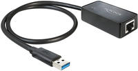 Delock Usb3.0 Adapter A - Rj45 Gigabit St/bu Schwarz (62616)