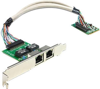 DeLock MiniPCIe I/O PCIe full size 2 x Gigabit LAN