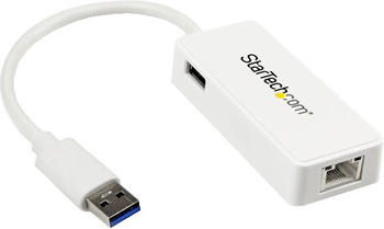 StarTech USB 3.0 zu Gigabit Ethernet mit USB Port Weiß