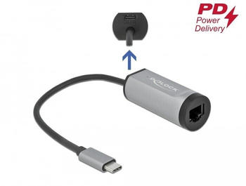 DeLock USB-C Gigabit LAN Power Delivery 60W (64116)