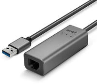 LINDY Netzwerkadapter 2.5 GBit/s USB-A (USB 3.2 Gen 1), Gigabit-LAN (1/2.5 Gbit/s),