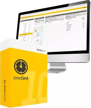 REINERSCT timeCard 10 Zeiterfassung 1 Jahr Lizenz 25 Mitarbeiter (2749651-302)