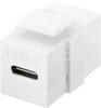 goobay Keystone Modul USB-C Buchse - USB-C Buchse, USB 3.2 Gen 2 (10 Gbit/s),...