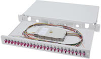 Digitus LWL Splei&szlig;box, 1HE, best&uuml;ckt, 24x LC DX, OM4