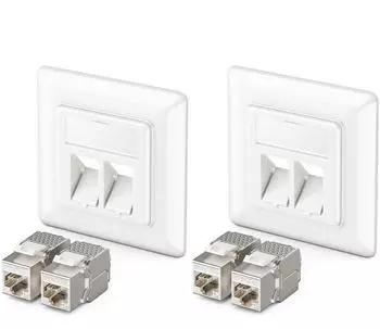 deleyCON 2x CAT 6a RJ45-Adapter MK3126