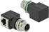 DeLock Netzwerkadapter - 8-polig M12 (W) gerade bis RJ-45 (W) gewinkelt - CAT 6a – schwarz (66316)