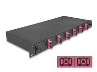 Delock Glasfaserkabelkiste・OM4・montiert・Vorderseite・Rack montierbar・SC