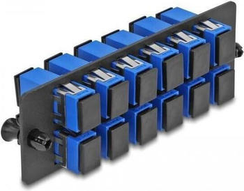 DeLock Glasfaser-Adapterplatine SC/UPC SM X 12 schwarz/blau