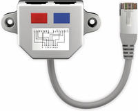 splitter (Y-adapter) 2x RJ45 - Grau