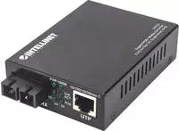 Intellinet Gigabit PoE+ Medienkonverter, 1000Base-T RJ45-Port auf 1000Base-LX (SC)