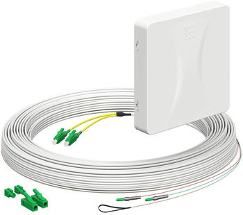 Kaiser Elektro Teilnehmeranschluss (Gf-TA) E3S Connect®, Aufputz, 2xF, LC/APC DX, L=25m, HÜP (4252037)