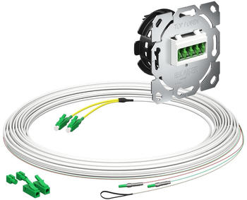Kaiser Elektro Teilnehmeranschluss (Gf-TA) E3S Connect®, Unterputz, 2xF, LC/APC QD, L=10m, HÜP (4250019)