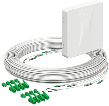 Kaiser Elektro Teilnehmeranschluss (Gf-TA) E3S Connect®, Aufputz, 4xF, LC/APC DX, L=100m, Gf-GV (4252109)