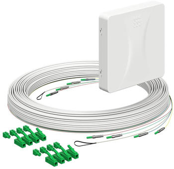 Kaiser Elektro Teilnehmeranschluss (Gf-TA) E3S Connect&reg;, Aufputz, 4xF, LC/APC DX, L=25m, Gf-GV (4252052)
