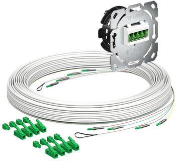Kaiser Elektro Teilnehmeranschluss (Gf-TA) E3S Connect&reg;, Unterputz, 4xF, LC/APC QD, L=25m, Gf-GV (4250037)