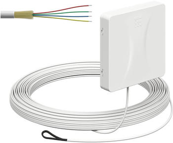 Kaiser Elektro Glasfaser-Teilnehmeranschluss, Aufputz, splei&szlig;fertig mit vorkonfektionierter Leitung, Unterseite, 4x Fasern 20 m (4252029)