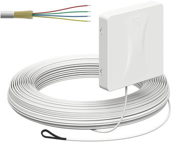 Kaiser Elektro Glasfaser-Teilnehmeranschluss, Aufputz, splei&szlig;fertig mit vorkonfektionierter Leitung, Unterseite, 4x Fasern 50 m (4252032)