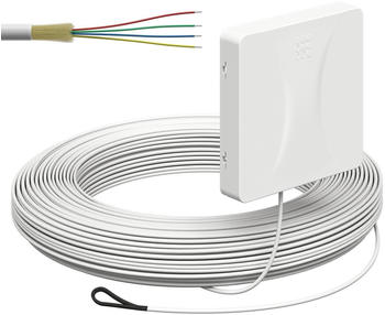 Kaiser Elektro Glasfaser-Teilnehmeranschluss, Aufputz, splei&szlig;fertig mit vorkonfektionierter Leitung, Unterseite, 4x Fasern 70 m (4252033)