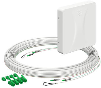Kaiser Elektro Teilnehmeranschluss (Gf-TA) E3S Connect®, Aufputz, 2xF, LC/APC DX L=15m Gf-GV (4252045)