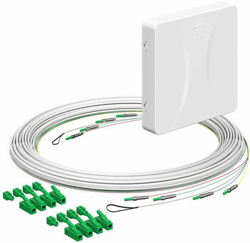 Kaiser Elektro Teilnehmeranschluss (Gf-TA) E3S Connect&reg;, Aufputz, 4xF, LC/APC DX L=10m Gf-GV (4252049)