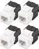 Digitus CAT 6A Keystone Jack shielded 4 pcs. tool free connection (DN-93615-4)