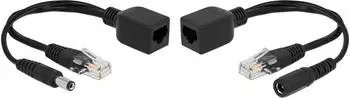DeLock 66023 Netzwerk Adapter Set passiv PoE RJ45 DC 5,5 x 2,1 mm
