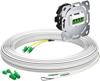 Kaiser Elektro Teilnehmeranschluss (Gf-TA) E3S Connect®, Unterputz, 2xF, LC/APC QD L=35m HÜP (4250039)
