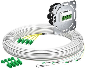 Kaiser Elektro Teilnehmeranschluss (Gf-TA) E3S Connect&reg;, Unterputz, 4xF, LC/APC QD L=35m H&Uuml;P (4250053)