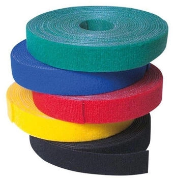 LogiLink Klettband 16 mm x 4 m gelb starke Haftung zuschneidbar mehrfach verwendbar 1 Stück (KAB0051)