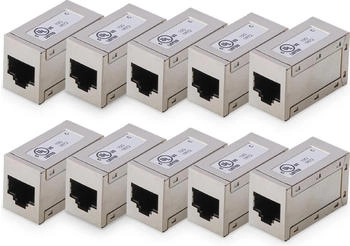 Digitus ATAG88C6S10 Cat.6 Modularkupplung geschirmt 2x RJ45 10 Stück