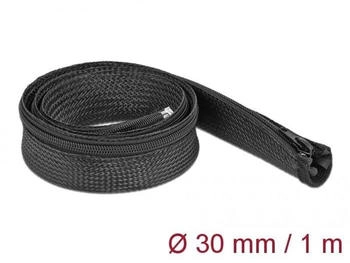 DeLock 19165 Geflechtschlauch mit Rei&szlig;verschluss 1 m x 30 mm schwarz