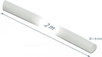 DELOCK Schutzschlauch Glasfasergeflecht 2 m x 8 mm Weiss
