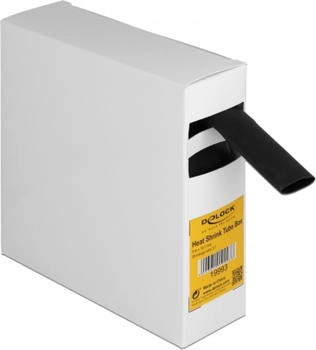 DeLock 19993 Schrumpfschlauch Box mit Innenkleber 5 m x 19,1 mm schwarz