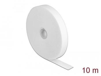 DeLock Klettband auf Rolle L 10 m x B 20 mm wei&szlig; (18382)