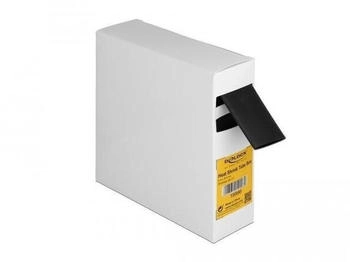 DeLock 19996 Schrumpfschlauch Box mit Innenkleber 5 m x 25,4 mm schwarz