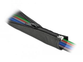 DeLock 19220 Gewebeschlauch mit Rei&szlig;verschluss 2 m x 35 mm schwarz