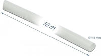Delock Schutzschlauch Glasfasergeflecht 10 m x 6 mm Weiss